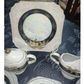 Mother of Pearl, Gold Embossed 24 piece Joyale Fine China Hand Pained Patt.no 9153 Tea set no 2