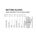 GM - 808 Left Hand Batting Gloves - White - S Men -