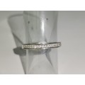 Charming Half-Eternity, Sterling Silver Ring