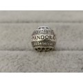 Pandora Logo Round Clip Charm