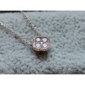 18ct Rose Gold Necklace with Diamonds