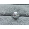 DISCOUNT!! Dainty Silver Solitaire Ring