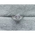 Dainty Silver Moonstone Ring