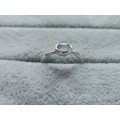 Dainty Silver Moonstone Ring