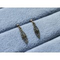 Detailed 9ct Gold Earrings