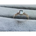 Pretty 9ct Gold Aquamarine Ring
