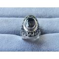 Discount!! Detailed Silver, Smokey Quartz Ring