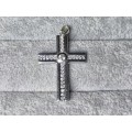 Dazzling Silver Cross Pendant