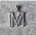 Silver Letter M Pendant