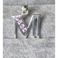 Silver Letter M Pendant