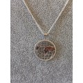 Silver Earth Necklace
