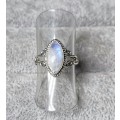 Silver Moonstone Ring