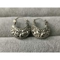 Silver Flower Earrings