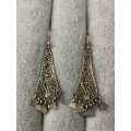 Detailed Silver Earrings