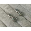 Silver Labradorite Earrings