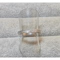 Curved Silver Half-Eternity Ring