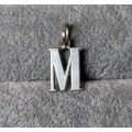 Silver `M` Pendant