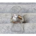 Silver Solitaire Ring