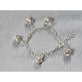 Silver Crowns Bracelet