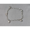 Cute Silver Charm Bracelet