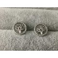 Silver Tree-of-Life Earrings