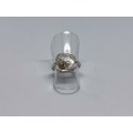 Silver Pansy Shell Ring