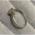 Silver Solitaire Ring