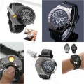 Men's Watch Cigarette Lighter with USB Rechargeable Windproof Flame-less Lighter