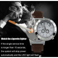 Men's Watch Cigarette Lighter with USB Rechargeable Windproof Flame-less Lighter