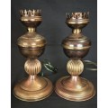 Pair of Vintage Brass Bedside or Table Lamps