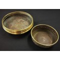 Two Brass-over-copper Bowls
