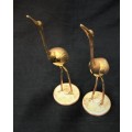 Pair of Brass Birds