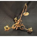 Vintage Wrought-Iron Chandelier