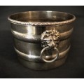 Vintage Silverplate-over-copper Lionhead Vase