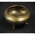 Vintage Chinese-made Three-legged Brass Bowl