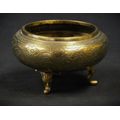 Vintage Chinese-made Three-legged Brass Bowl