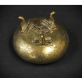 Vintage Chinese-made Three-legged Brass Bowl