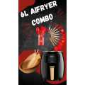 6l Air Fryer Combo With Utensil Set