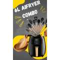 6l Air Fryer Combo With Utensil Set