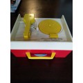 2 Vintage Fisher Price wind up toys - record player and ferris wheel