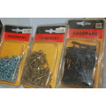 VARIETY PACK OF SCREWS AND NUTS AND BOLTS OF DIFFERENT SIZES (APPROX 150 TOTAL)