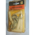 PACK OF 6 LARGE HOOKS WITH WALL PLUGS