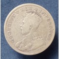 1928 Silver Two Shilling (Florin) S A Union KING GEORGE V Series