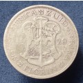 1928 Silver Two Shilling (Florin) S A Union KING GEORGE V Series