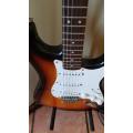squier by fender 6 string electric guitar on auction