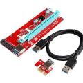 6 x pci express 1x to 16 x card adaptor with usb