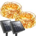 [2 Packs]Solar Lights 100 LED Copper String,Decoration Lights for Gardens,Christmas,Patio,Party