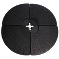 4Pcs 13L Fan Shaped Water Filled Umbrella Base Suitable for All Kinds of Cross Tiles (Black)
