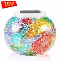 Color Changing Solar Powered Glass Ball Led Garden Lights Outdoor Waterproof