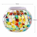 Solar Color Changing Light Mosaic Glass Table Lamps Yard Patio Halloween Christmas Decorations, Gift